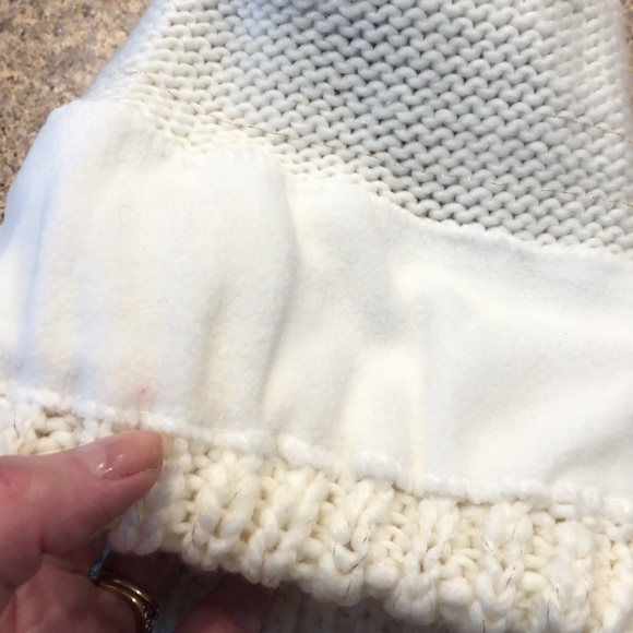 LC Lauren Conrad Cream and Shiny Threads Pom Pom Hat - Picture 12 of 13